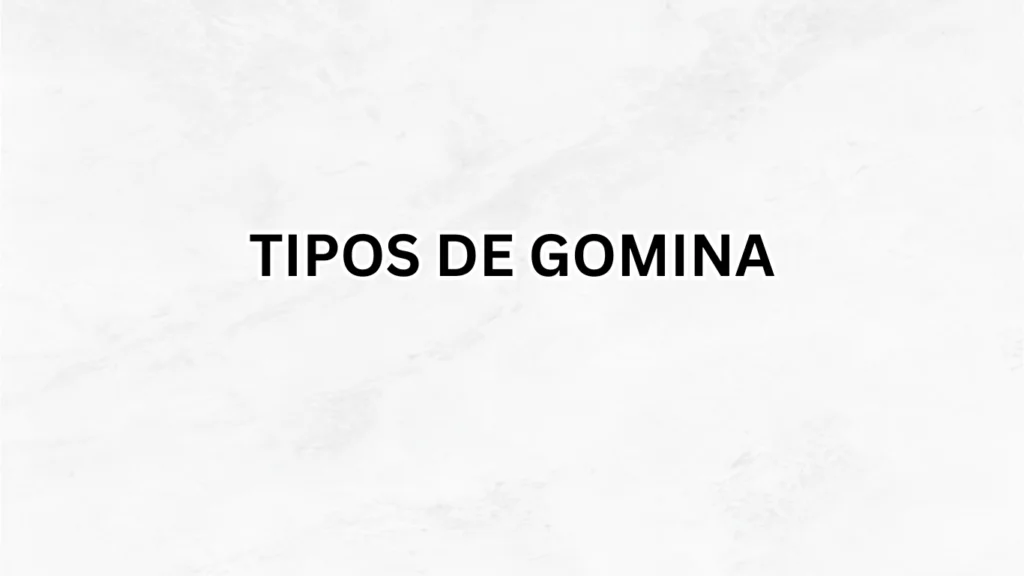 TIPOS DE GOMINA